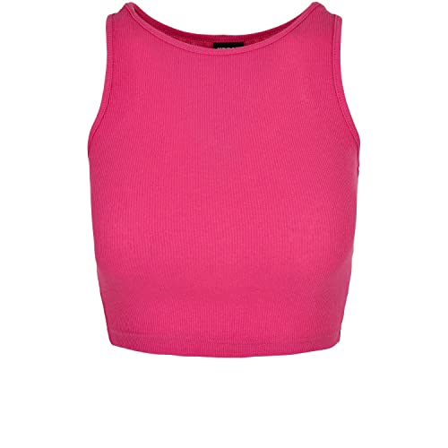 Urban Classics Women's Ladies Cropped Rib Top T-Shirt, różowy, XXL