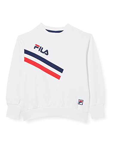 Fila Bluza dziecięca unisex Zator Crew, Jasnobiały, 98-104