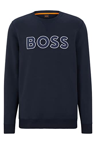 BOSS Welogocrewx Koszulka męska, Dark Blue404, 4XL