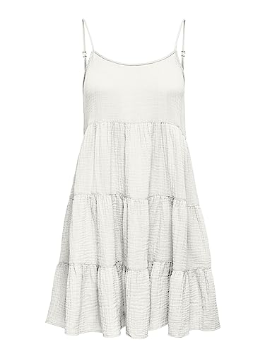 ONLY Sukienka damska ONLTHYRA Slip Dress WVN, Cloud Dancer, S, Cloud Dancer, S