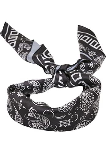 Urban Classics Unisex Big Pattern Bandana, Czarna bandana Aop, jeden rozmiar