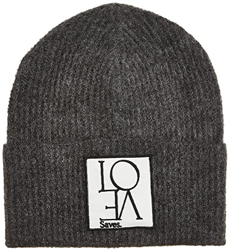 Sisley Czapka damska 109RMA002 Hat, ciemny szary melanż 6H7, OS