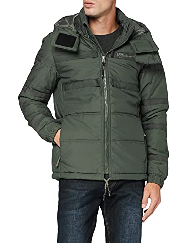 G-STAR RAW Męska kurtka Attac Tape Quilted Padded Jacket, szary (grafitowy C442-996), XS