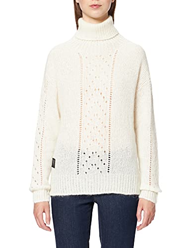 Blauer Knitting Golf Sweter Damski, M10 Biały melanż, 34