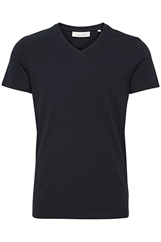 CASUAL FRIDAY CFLincoln V-Neck T-shirt męski z krótkim rękawem, z dekoltem w serek, krój slim fit, Night Navy (50442), S