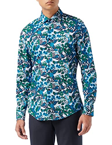 Seidensticker Męska koszula biznesowa, turkusowy, 44 PL