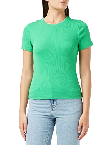 ONLY Women's ONLNULAN S/S Slim TOP CS JRS 2PACK T-Shirt, Chicory Coffee/Pack: Simple Green, L