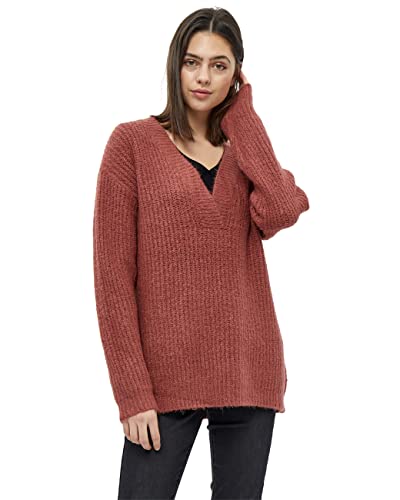 Desires Damski sweter Jeddy Sweter z masłem jabłkowym, brązowy, M