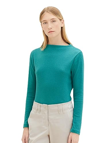 TOM TAILOR Damska koszulka z długim rękawem, 21178 - Ever Green, 3XL