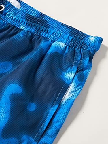 Calvin Klein Kąpielówki ze ściągaczem dla chłopców ze sznurkiem, Ip Blurred Camo Blue Aop, 12-14 Lat