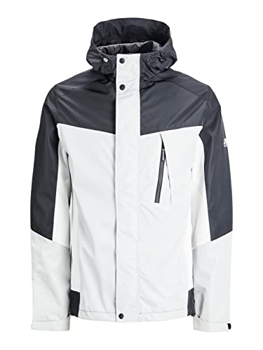 Jack & Jones Męska kurtka Jcologan Light Sn, Czarny/szczegóły: wysokości/białe blokowanie, M