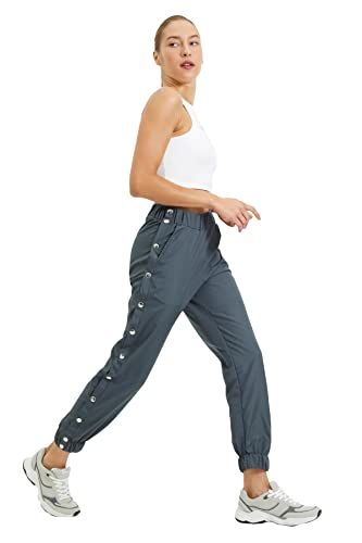 Trendyol Anthracyt Parachute Fabric Sides Snap Loose Jogger Sport Tracksuit spodnie damskie, Anthracyt, M