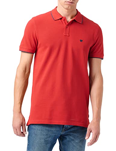 Wrangler Męska koszulka polo, RED, 4XL