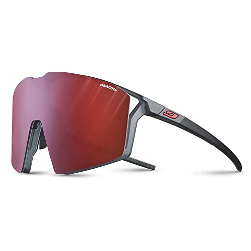 Julbo Edge Unisex Dorosły Okulary przeciwsłoneczne, Matowy czarny/matowy Fluo Pomarańczowy, rozmiar uniwersalny