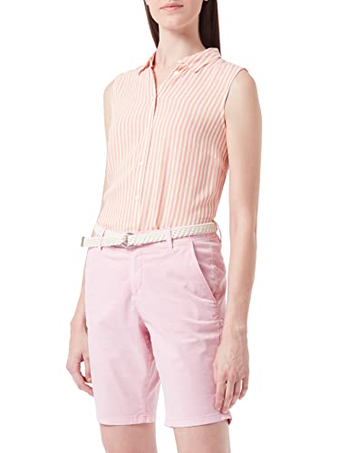 TOM TAILOR Damski bluzka w paski 1031666, 29927 - Orange White Stripe Woven, 46