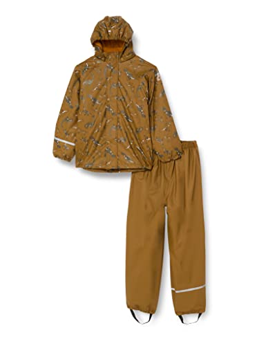 Celavi Unisex Kids zestaw przeciwdeszczowy z polarową kurtką, Nutria, 140