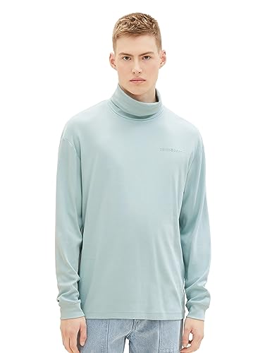 TOM TAILOR Denim Koszulka męska z długim rękawem, 30463 - Dusty Mint Blue, XS