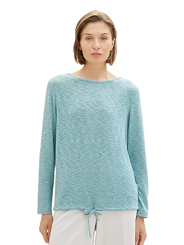 TOM TAILOR Damska koszulka z długim rękawem, 33158 - Summer Teal Melange, S
