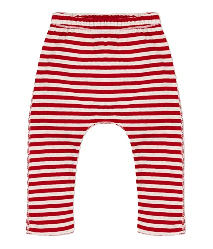Petit Bateau Dziecięce spodnie dziecięce w paski, Czerwony stop/beżowy Montelimar, 18 miesi?cy