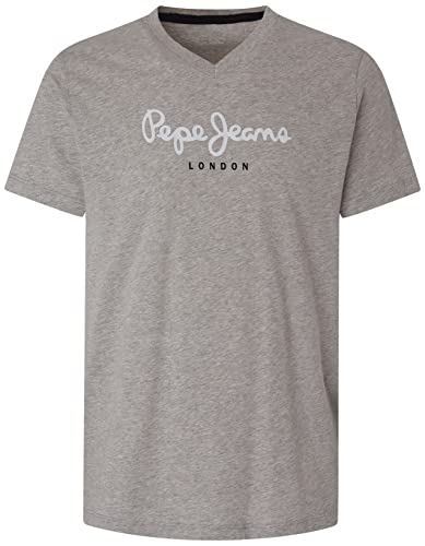 Pepe Jeans Koszulka męska Eggo V N, Szary (jasnoszary Marl), S