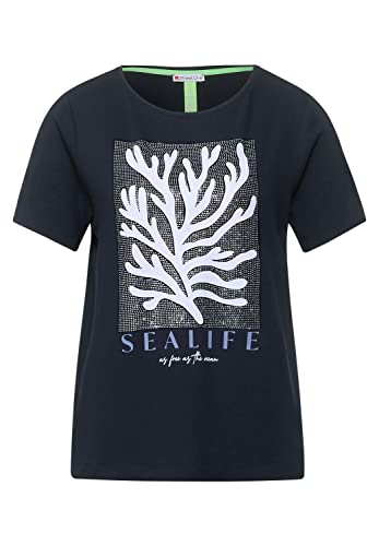 Street One Damska koszulka z nadrukiem A318171, Grand Blue, 40