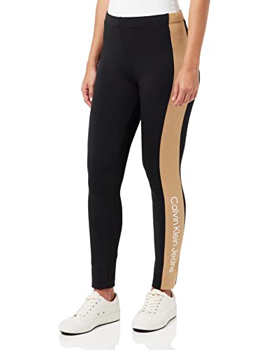 Calvin Klein Damskie legginsy blokujące kolory, Ck czarny/ponadczasowy wielbłąd, M, Ck czarny/ponadczasowy wielbłądzi, M