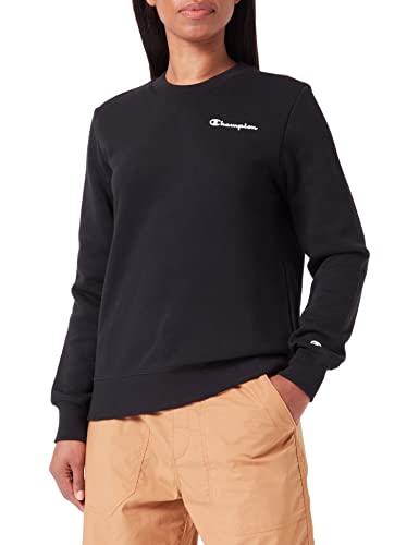 Champion Damska bluza z okrągłym dekoltem Legacy American Classics Powerblend z małym logo, czarna, XS