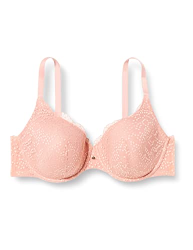 damski damski klasyczny koronkowy biustonosz, Kolor: pomarańczowy, 90C