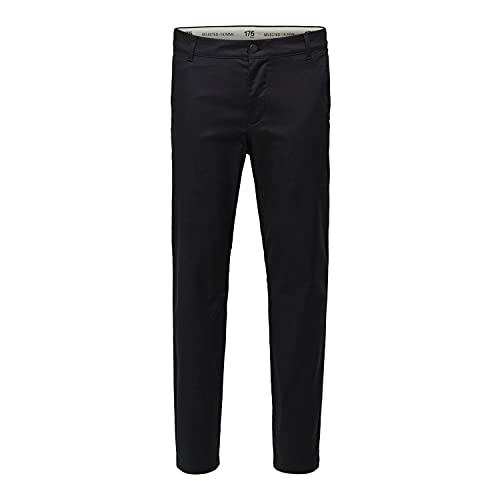 Selected Homme Slhslim-Buckley 175 Flex spodnie męskie w noos, czarne, 32 W/30 L, Czarny, 32W / 30L