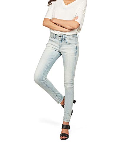 G-STAR RAW Lynn Mid obcisłe dżinsy damskie, Niebieski (Lt Aged D06746-8968-424), 26W x 32L