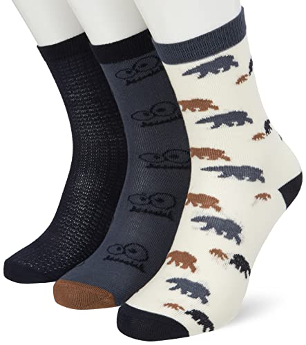 MINYMO Unisex Kids z wzorem (5-pak) skarpety ze wzorem, Total Eclipse, 31, Total Eclipse, 31-34