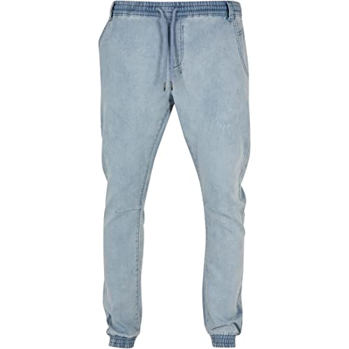 Urban Classics dzianinowe spodnie jeansowe, spodnie męskie, Lighter Washed,