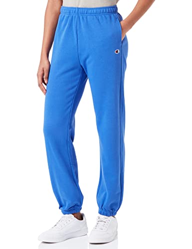 Champion Damskie spodnie treningowe Rochester 1919 z wysokim stanem, Boyfriend Elastic Cuff, niebieskie kobaltowe (Etr), S, Kobaltowy niebieski (Etr), S