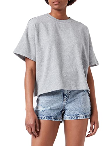PIECES Damska bluza NOOS PCCHILLI Summer 2/4, Light Grey Melange, XS