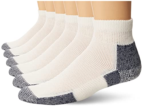 thorlo s skarpety do biegania dla dorosłych, unisex, kolor biało-granatowy, duże (opakowanie 6 sztuk)
