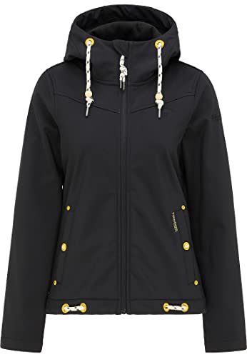 Schmuddelwedda Damska kurtka softshell 34311871 - czarna, wodoszczelna kurtka przeciwdeszczowa, czarny, M