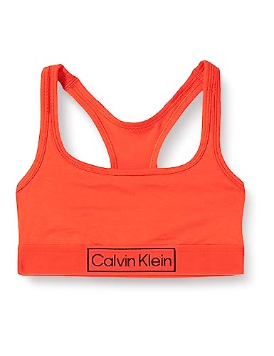 Calvin Klein Damski biustonosz bez podszewki, Czerwony, XS