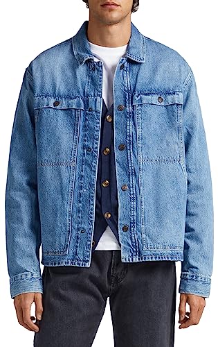 Pepe Jeans Kurtka męska Dunlop, Niebieski (denim), L
