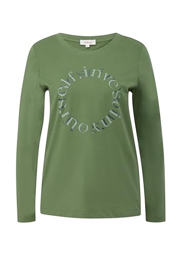 s.Oliver Sales GmbH & Co. KG/s.Oliver Damska koszulka z długim rękawem z nadrukiem, zielony, 40