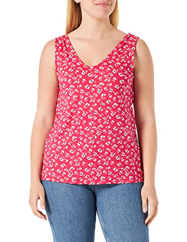 ICHI Damska koszulka IHLISA TO7 na ramiączkach/Cami Shirt, 201908/Raspberry Wine Flower, L, 201908/Raspberry Wine Flower, L