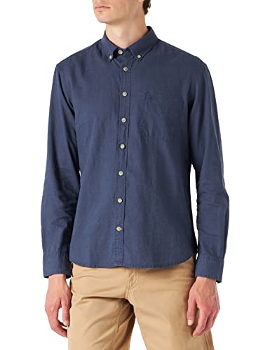 camel active Koszula męska 409116/7S36, Night Blue, M