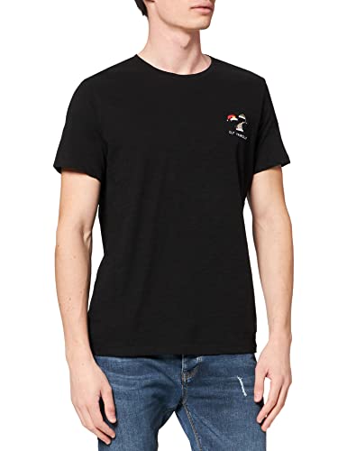 Blend Męski T-Shirt Xmas Regular Fit, 194007/Black, M