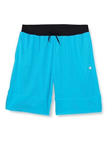 Champion Legacy Neon Spray-Soft Mesh Bermudy Szorty Dla Dzieci i Chłopców, Fluorescencyjny niebieski, 13-14 lat