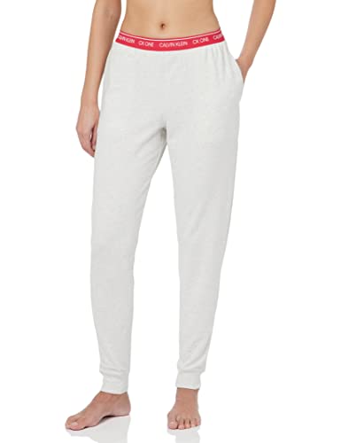 calvin klein Damskie spodnie dresowe z dzianiny Snow Heather_Pink Splendor WSB, S
