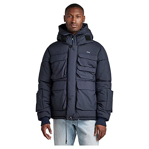 G-STAR RAW Field Hooded Puffer kurtka męska, Niebieski (Salute D199-c742), XL