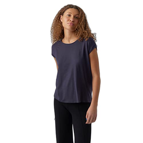 VERO MODA Vmava Plain Ss Top Gajrs Noos T-Shirt damski, Night Sky, M