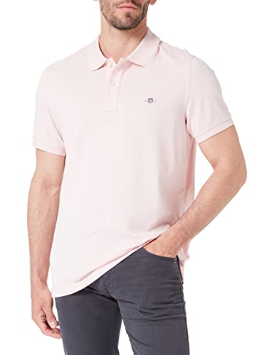 GANT Męska koszulka polo Slim Shield SS Pique Polo, Faded PINK, standardowa, Faded Pink, L