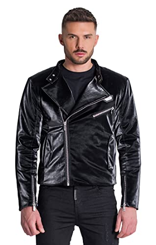 Gianni Kavanagh Męska kurtka Black Berlin Biker Jacket, czarny, S