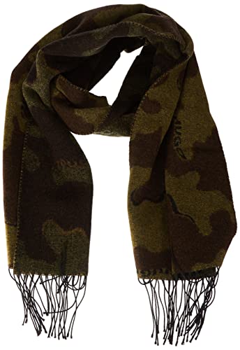 HUGO Męski szalik Men-Z 519, Dark Green303, ONESI