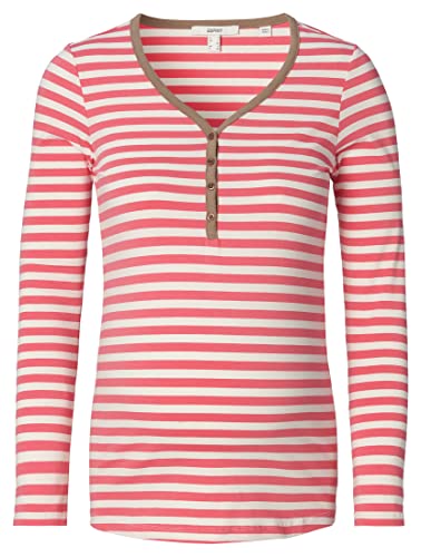 ESPRIT Maternity Damska koszulka z długim rękawem i w paski, Blush - 665, 40